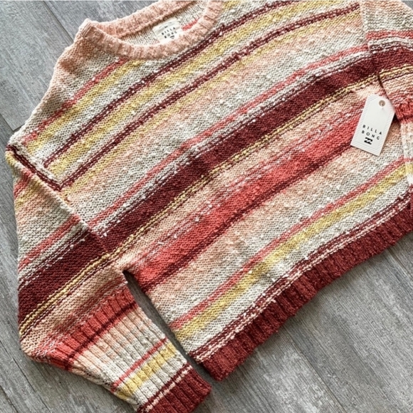 Billabong Easy Going Stripe Sweater Rose - Picture 2 of 15